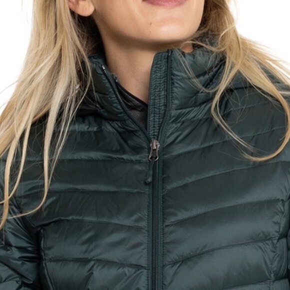 NEW 32 Degrees Quilted Packable Down Jacket - 3/4-Length, Detachable Hood 1225 - Picture 4 of 4